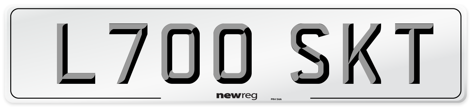 L700 SKT Number Plate from New Reg